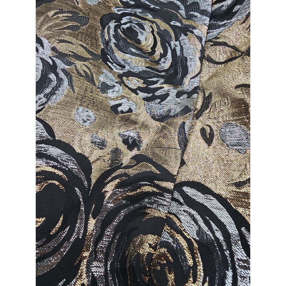 Mac Duggal Women's Size 6 Black & Metallic Strapless Floral Formal Gown 30451D - Picture 11 of 11